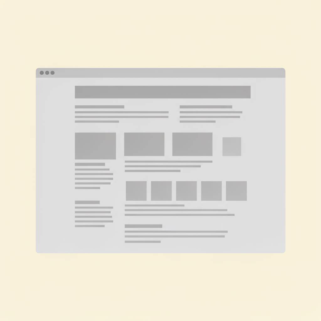 Typical outdated cafe website